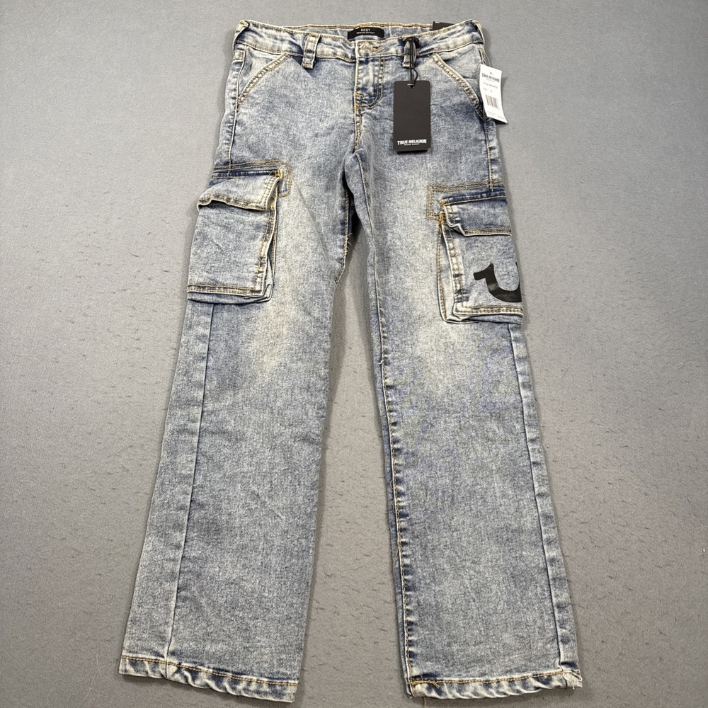 True religion Ricky YOUTH 10X26.5 carpenter relaxed straight cargo jeans NWT - Picture 3 of 8